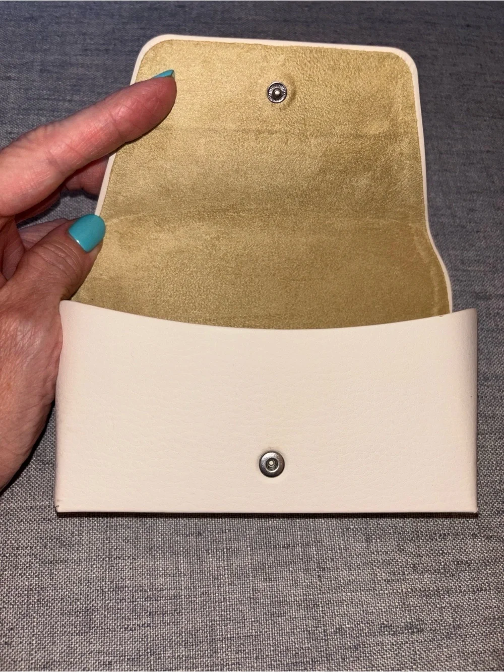 Michael Kors Cream Textured Glasses Case + NEW Cleaning Cloth